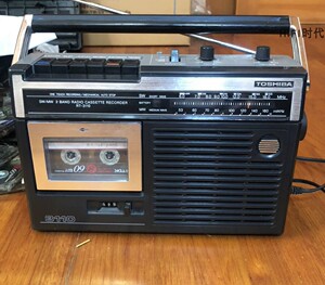 二手原装日本进口东芝toshiba小收录机便携式录音机怀旧磁带机
