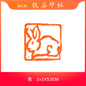 【兔】十二生肖肖形印章手工篆刻印章书画书法国画成品闲章包邮