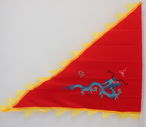 包邮三角凤旗三角龙旗红黄色龙凤彩旗龙凤旗凤凰旗刺绣龙旗