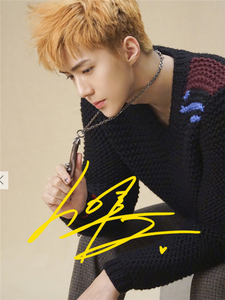 6寸吴世勋 亲笔签名照片新款热门宣传照签名照14 号