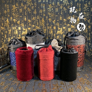 蝈蝈罐保温套有机加厚款叫罐绒布套时尚蝈蝈筒保暖黑葫芦款式