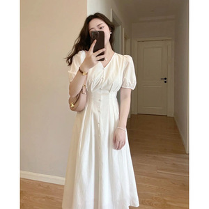 仙女白色长衬衫