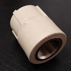 联塑ppr灰色内螺纹直接头铜内丝直接内牙直通冷热水热熔配件