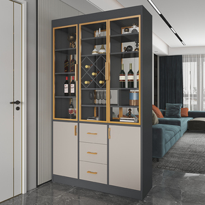 客厅隔断玻璃酒柜