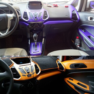 适用于翼博改装内饰改色膜汽车中控排挡碳纤维装饰贴纸改色车贴膜