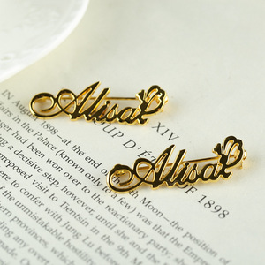 diy定制名字母胸针企业公司logo胸花定做领针别针男女西装配饰