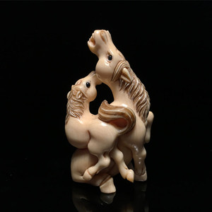 00我就是果子淘宝【石和树】松山牙雕正品 天然猛犸摆件