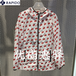 三星rapido国内代购20春女樱桃防水连帽防晒衣cp0239i356