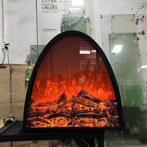 定制欧式壁炉芯仿真火鹅蛋形三角形T形弧形三面4面火焰异形取暖