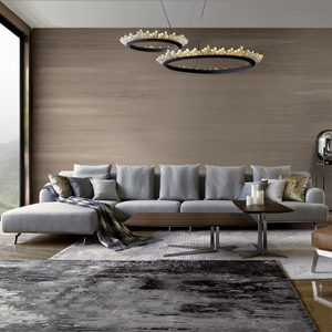 pusu普术家具彼得沙发组合楷模客厅意式极简现代小户型布艺不锈钢