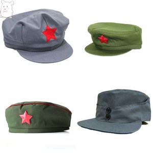 红军八角帽儿童幼儿解放军八路军小红军演出服帽子建党表演道具.