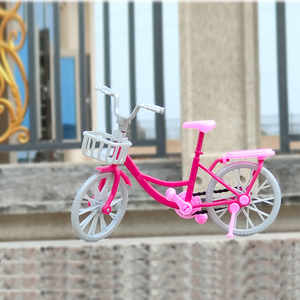 自行车模型防真单车儿童玩具桌面摆件脚踏车迷你礼物男女塑料手办