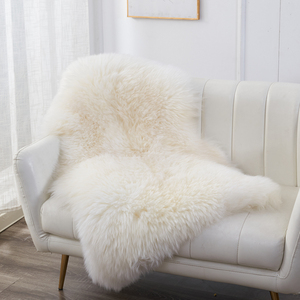 澳洲纯羊毛地毯卧室床边地垫 羊毛沙发垫羊毛飘窗垫 整张皮毛一体