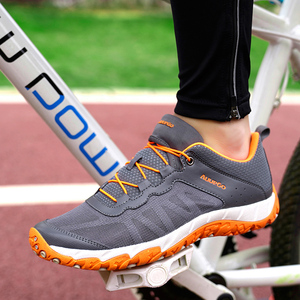 无锁骑行鞋男夏季公路车助力鞋自行车硬底透气休闲无锁鞋非锁鞋女