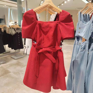 00折扣鞋铺66淘宝vero moda女装22新款春季英文腰带连衣裙32227b043