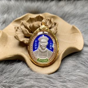 龙婆moon 2545 纯银 二哥丰 金壳配卡 泰国首饰吊坠项链原创设计