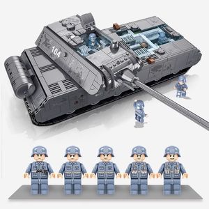 鼠式坦克积木德国巨型古斯塔夫列车炮拼装巨炮巨鼠残骸超重型模型