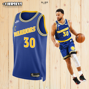 耐克nike勇士库里30号球衣复古限定蓝色背心sw球迷do9446-497正品