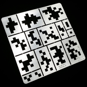 艾烈臣工具 aj0013 1:35及1:100高达 军事模型 数码迷彩漏喷板