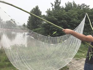 夹网月亮网扒网搭网挑网老式竹竿赶鱼网捕鱼抬网渔网赶夹夹网搬筝