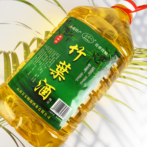 45度竹叶酒约10斤装5l散装桶装清香型白酒山西杏花村特产特价竹酒