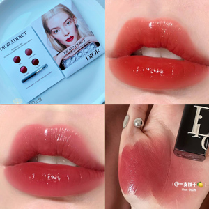 绝美无鸡肋~dior/迪奥黑管漆光唇膏口红试色卡#720#008#525#100