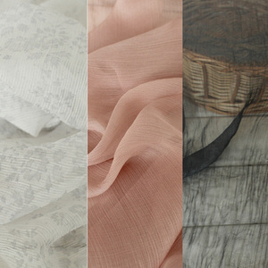 特价3元一米 轻薄柔软透皱纱裙仙女裙子面料天丝雪纺服装内衬里布