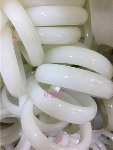 纯天然新疆康瓦石手镯卡瓦石镯子白色玉石手镯