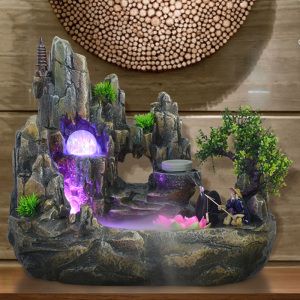 假山鱼缸山水