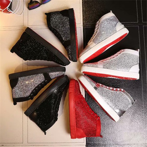 2020欧洲站新款cl男鞋真皮水钻高帮鞋平底铆钉女鞋英伦运动鞋潮牌