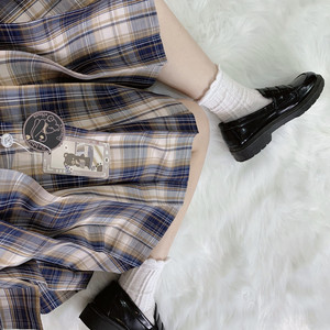 兔缝缝正版小熊的裙jk制服裙秋冬套装全套长袖兔姬舍现货掉落格裙