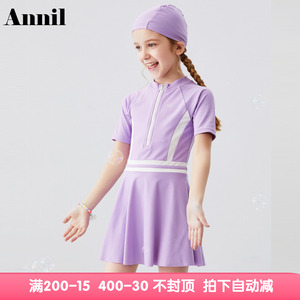 儿童翅膀泳衣女宝宝短袖网纱拼接连体泳装韩版洋气速干游泳服装潮卡