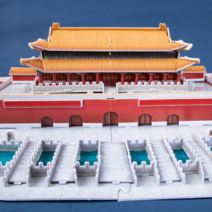 儿童立体拼图天安门中国建筑拼装模型积木男童diy手工高难度玩具