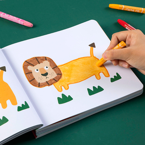 儿童画画本宝宝涂色书2-6岁5幼儿园启蒙涂鸦绘本填色图画本绘画册