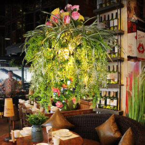 音乐餐吧植物吊灯胡桃风格繁花酒吧清吧绿植灯创意火锅店烤吧灯饰