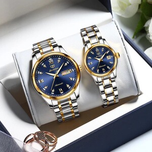 官网瑞士正品十大品牌浪琴瑰丽1314情侣手表一对机械表防水男女表