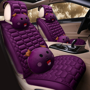 冬季新款毛绒汽车坐垫保暖羽绒全包轿车棉垫冬天座椅小车垫子座套
