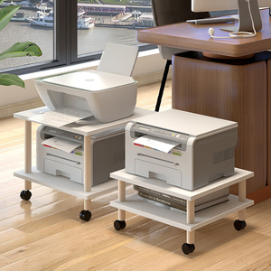 放打印机架子置物架桌下收纳移动放置柜多层落地支架复印机专用架