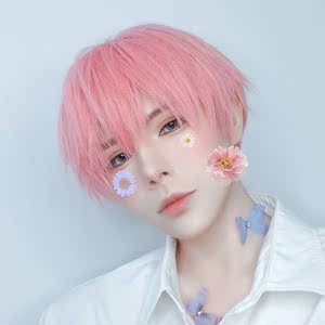 水舞莎淘宝水舞樱花粉色假发女长卷发彩色大波浪lolita洛丽塔少女风
