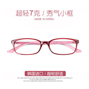 韩国近视眼镜女有度数超轻近视镜tr90眼睛框镜架女配成品眼镜酒红