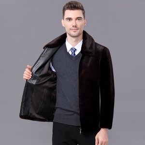 劲霸官方旗舰店新款丹麦水貂绒大衣男水貂短款中年皮草外套优惠券