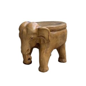 摆件大象小矮凳子木雕凳子实木换鞋凳茶几凳动物树墩穿鞋泰国凳