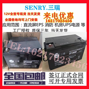 SENRY三瑞UPS蓄电池6FM/CP12380/12V12a17a24a38a40a65a100a120ah