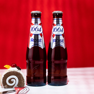 法国原装进口凯旋1664啤酒玫瑰rose/白啤/百香果果味精酿250ml2瓶