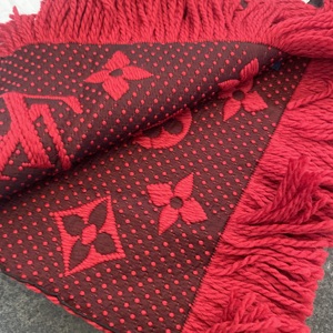 现货 路易威登 lv围巾 女士大红色羊毛围脖披肩 唐嫣同款 m72432