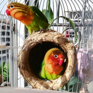 鸟窝编织草窝繁殖窝鹦鹉窝草编十姊妹保暖