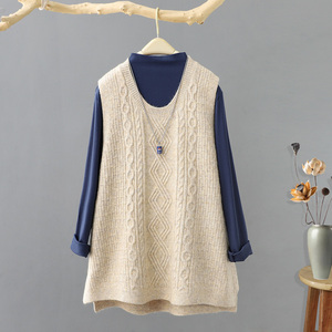 背心女长款毛线