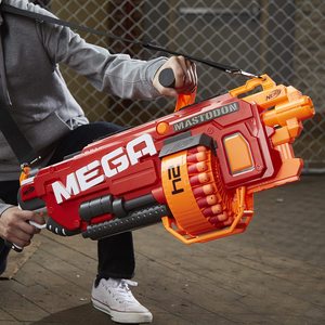 孩之宝Nerf热火Mega战神猛犸象软弹发射器儿童玩具枪美版橙机