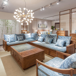 东家阿禧储物实木沙发冬夏两用现代东方沙发三人组合家具客厅沙发