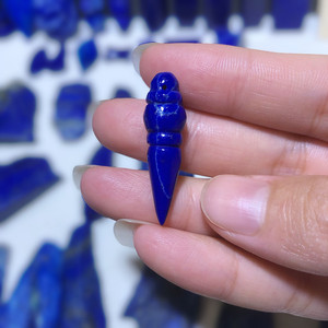 青金石金刚杵 天然青金阿富汗老矿料精品收藏级蓝色挂件配饰